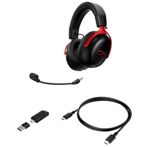 Навушники HyperX Cloud III S Wireless/USB-A/USB-C Black/Red (A59Z0AA)