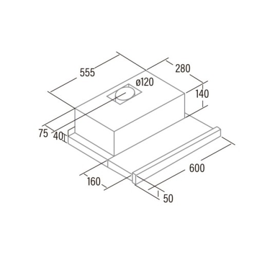 Витяжка кухонна Cata TF-2003 DURALUM 600