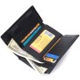 Гаманець ST Leather Три складення з натуральної шкіри Чорний (22707)
