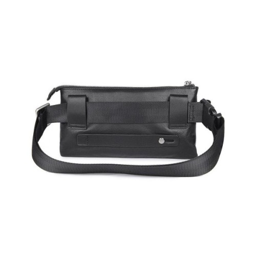 Сумка Vintage Поясна шкіряна Чорна (14953)