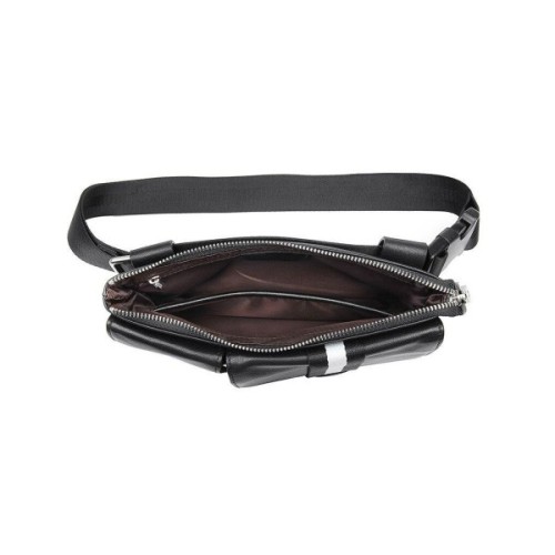 Сумка Vintage Поясна шкіряна Чорна (14953)