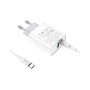 Зарядний пристрій HOCO C80A Rapido 1xUSB-C PD20W + 1xUSB QC3.0 + cable USB-C to USB-C White (6931474740533)