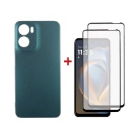 Чохол до мобільного телефона Dengos Motorola G05 Soft + glass 2pcs (Green) (DG-CTG2P-18)