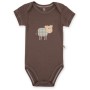Боді дитяче Luvable Friends коричневий з бамбука з корівкою (68312.BR.0-3)