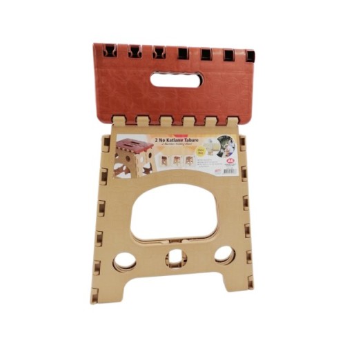 Стілець складаний Planet 36 см коричневий-бежевий (10715)