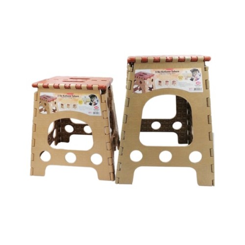 Стілець складаний Planet 36 см коричневий-бежевий (10715)