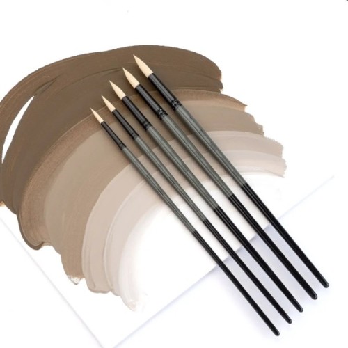 Пензлик для малювання Rosa Синтетика кругла, TERRA 1608R, №3 (4823098533696)