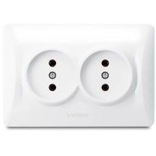 Розетка Videx BINERA 2ая (VF-BNSK2-W)