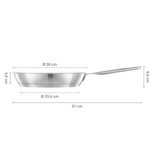 Сковорода Fiskars All Steel Pure матова 28 см (1065628)