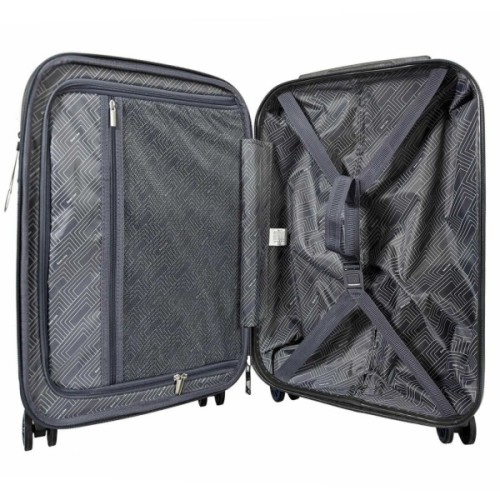 Валіза Semi Line 20" (S) Dark Brown/Blue Line (T5736-1) (DAS303803)