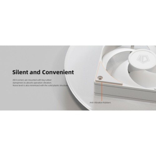 Кулер до корпусу ID-Cooling Вентилятор ID-Cooling AS-120-W (AS-120-W)