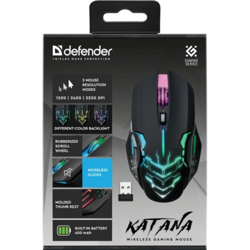 Мишка Defender Katana GM-511 LED Wireless Black (52511)