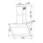 Витяжка кухонна GRANADO Vivares 603-750 black glass (GCH326311)
