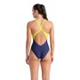 Купальник Arena Breath Swimsuit V Back Lb 008330-760 чорний, жовтий, зелений, синій 38 (3468337422044)