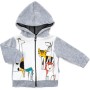 Кофта дитяча Miniworld велюрова на блискавці (16057-62B-gray)