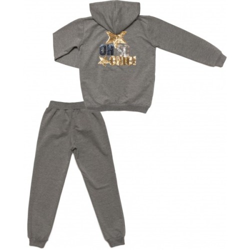 Спортивний костюм дитячий Breeze з паєтками (13097-152G-gray)