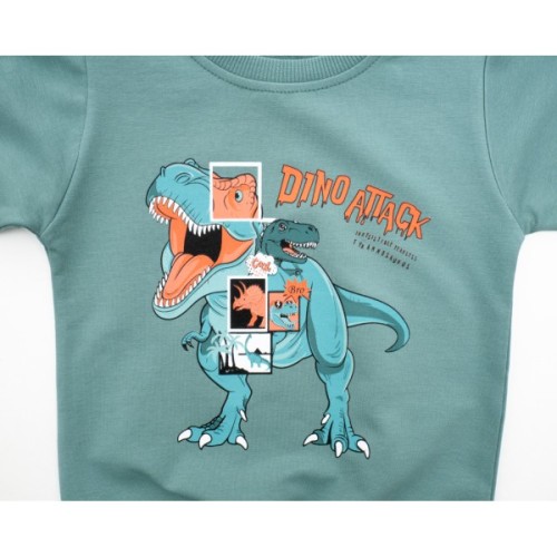 Спортивний костюм дитячий Breeze з динозавром (22167-92B-mint)