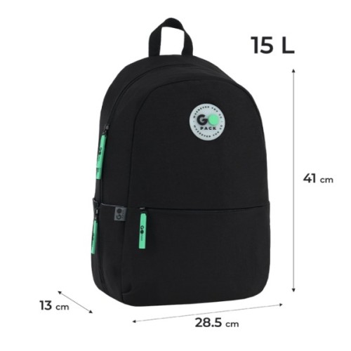 Рюкзак шкільний GoPack Education Teens 188M-4 чорний (GO26-188M-4)