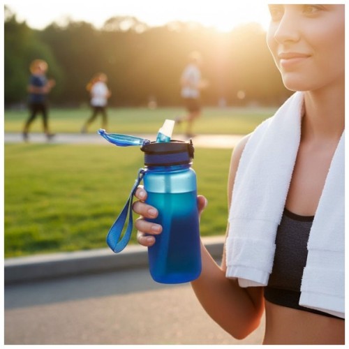 Пляшка для води Line Art Merlo 600 мл синій (60013818LA-03)
