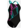 Купальник Arena Graphic Swimsuit Swim Pro L 010809-580 чорний, блакитний, рожевий 36 (3468337757405)