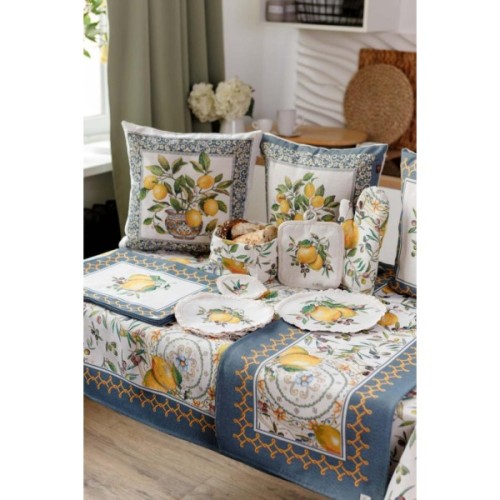 Наволочка Прованс гобеленова декоративна Лимони у горщику 45х45 (035422)