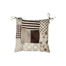 Подушка на стілець Прованс Печворк коричневий Господиня 40х40 см (4823093451186)