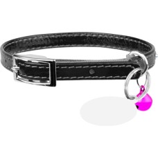 Нашийник для тварин WAUDOG GLAMOUR з резинкою і стразами для кішок (чорний) (32541)