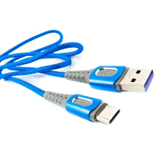 Дата кабель USB 2.0 AM to USB-C 1.0m blue Dengos (NTK-TC-LP-BLUE)