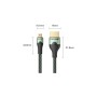 Кабель мультимедійний HDMI M to HDMI micro M 2.1m V2.0 8K 60Hz green Vention (AGKGH)