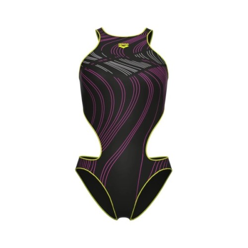 Купальник Arena One Stream Swimsuit 008953-560 чорний, рожевий 42 (3468337505570)