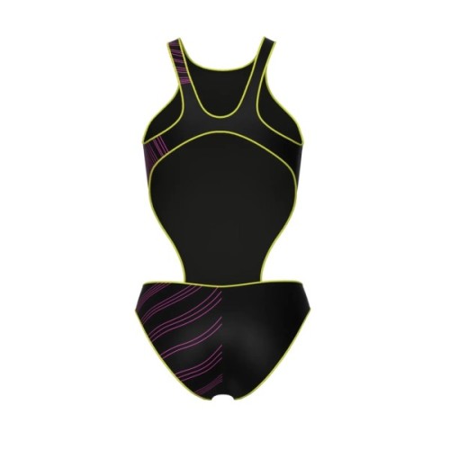 Купальник Arena One Stream Swimsuit 008953-560 чорний, рожевий 42 (3468337505570)