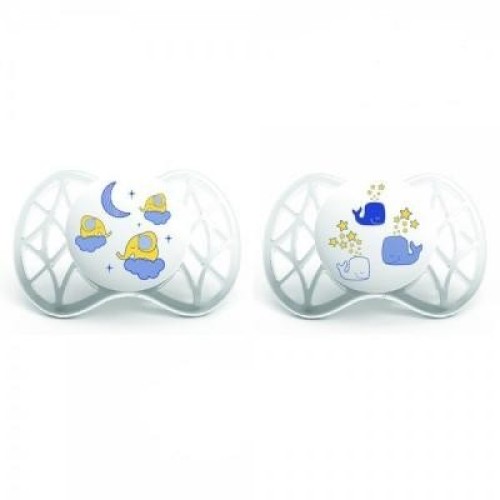 Пустушка Nuvita Air симметрическая 0м+ 2 шт. светится в темноте (NV7063)