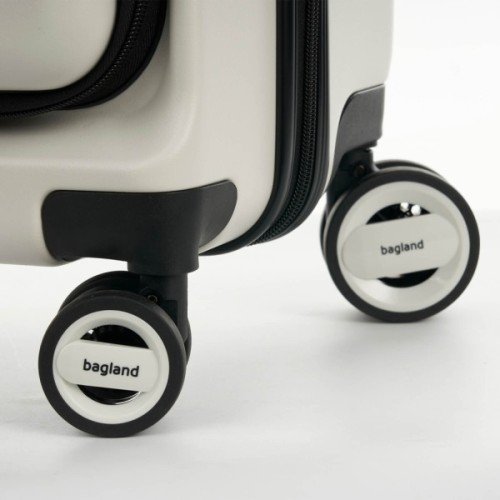 Валіза Bagland середня 72 л біла (1140621766)
