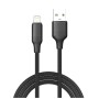 Дата кабель USB 2.0 AM to Lightning 1.0m 3A TPE embossed black ColorWay (CW-CBUL101-BK)