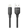 Дата кабель USB 2.0 AM to Lightning 1.0m 3A TPE embossed black ColorWay (CW-CBUL101-BK)