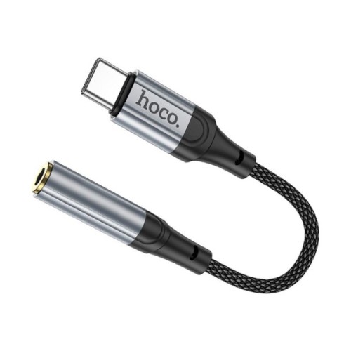 Перехідник USB-C to 3.5mm F 0.12m Black HOCO (6942007608886)