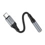 Перехідник USB-C to 3.5mm F 0.12m Black HOCO (6942007608886)