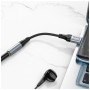 Перехідник USB-C to 3.5mm F 0.12m Black HOCO (6942007608886)