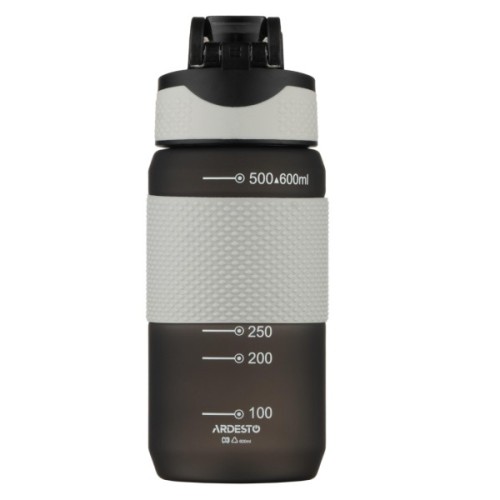 Пляшка для води Ardesto Motion 600мл, пластик, чорний (AR2260ML)