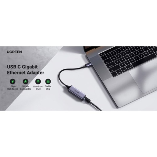 Перехідник USB-C to RJ45 Ethernet 1000Mbps CM199 Ugreen (50737)