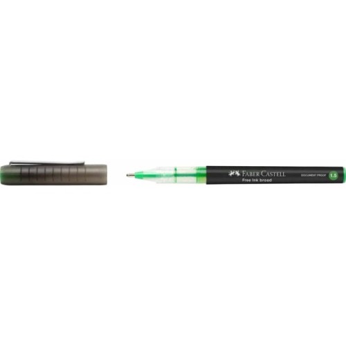 Ролер Faber-Castell Free Ink rollerball, колір чорнила світло-зелений, 1,5 мм, одноразовий (31226)