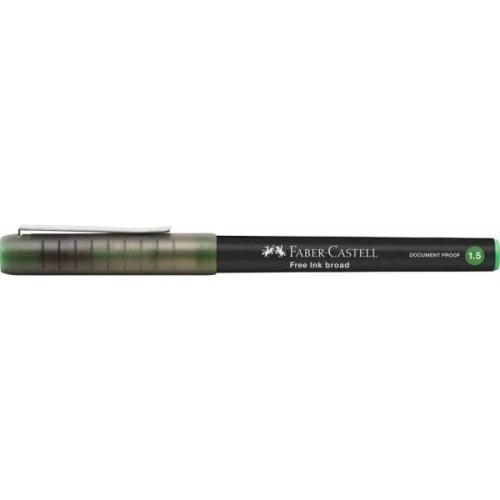 Ролер Faber-Castell Free Ink rollerball, колір чорнила світло-зелений, 1,5 мм, одноразовий (31226)