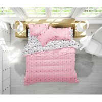 Постільна білизна MirSon Бязь 17-0528 Bunnies pink Односпальний (2200003671728)