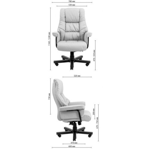 Офісне крісло Richman Конгрес Вуд M-2 Широкий (Anyfix Wide) Коричневий (R00000047224)