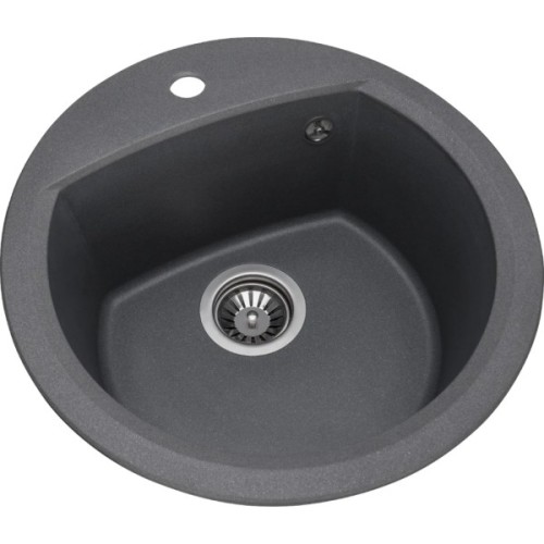 Мийка кухонна GRANADO RONDA grafito з сифоном (470*490mm.) (gr2209)