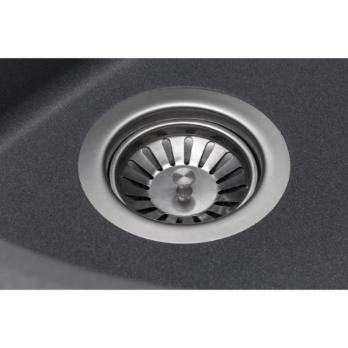 Мийка кухонна GRANADO RONDA grafito з сифоном (470*490mm.) (gr2209)