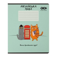 Зошит ZiBi предметний CUTE CAT, 36 аркушів, клітинка, англійська (ZB.1731-38)