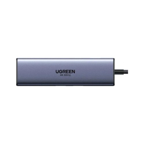 Концентратор Ugreen USB-C 6-in-1 2xUSB-A + 1xUSB-C PD100W + DisplayPort 4K60Hz + 1xRJ45 1000Mbps black (75643)