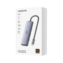 Концентратор Ugreen USB-C 6-in-1 2xUSB-A + 1xUSB-C PD100W + DisplayPort 4K60Hz + 1xRJ45 1000Mbps black (75643)