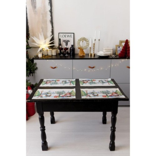 Серветка на стіл Прованс гобеленова Різдвяне багаття 30х50 см (036427)